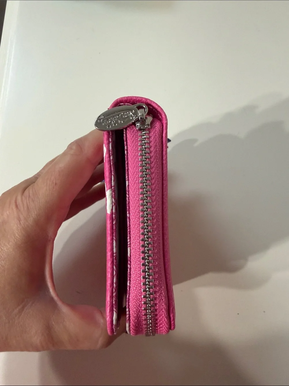 Von Dutch Hot Pink Zip-Around Logo Wallet